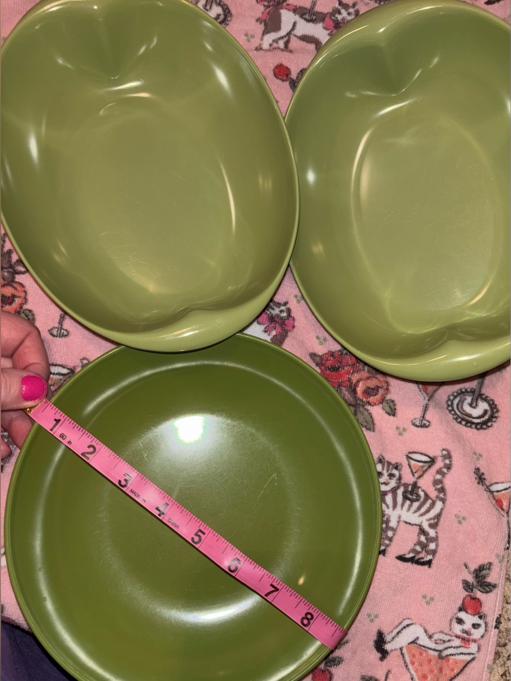 Olive Drab Vintage Lenox Ware Serving Bowl Set